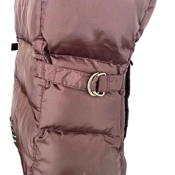 Eddie Bauer ~ Plum Goose Down Puffer Vest ~ Size Small ~ interior zipped pocket - Picture 6 of 13